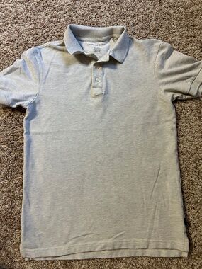 American Eagle Outfitters Men’s Heather Light Gray Polo